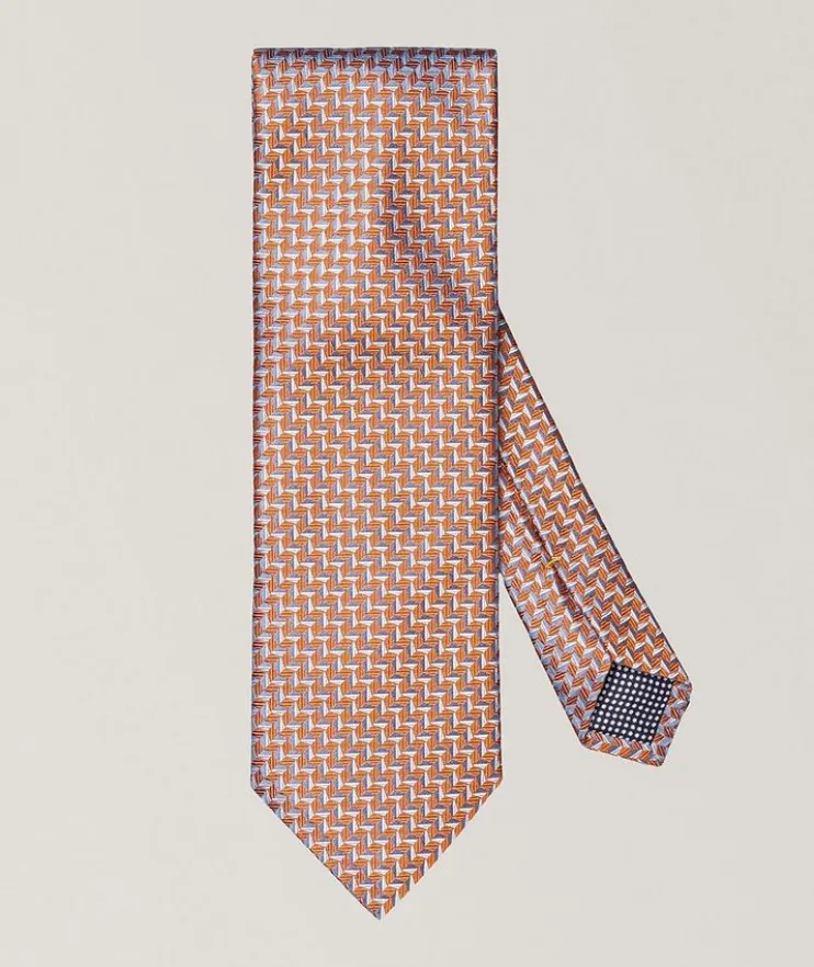 Geometric Woven Silk Tie