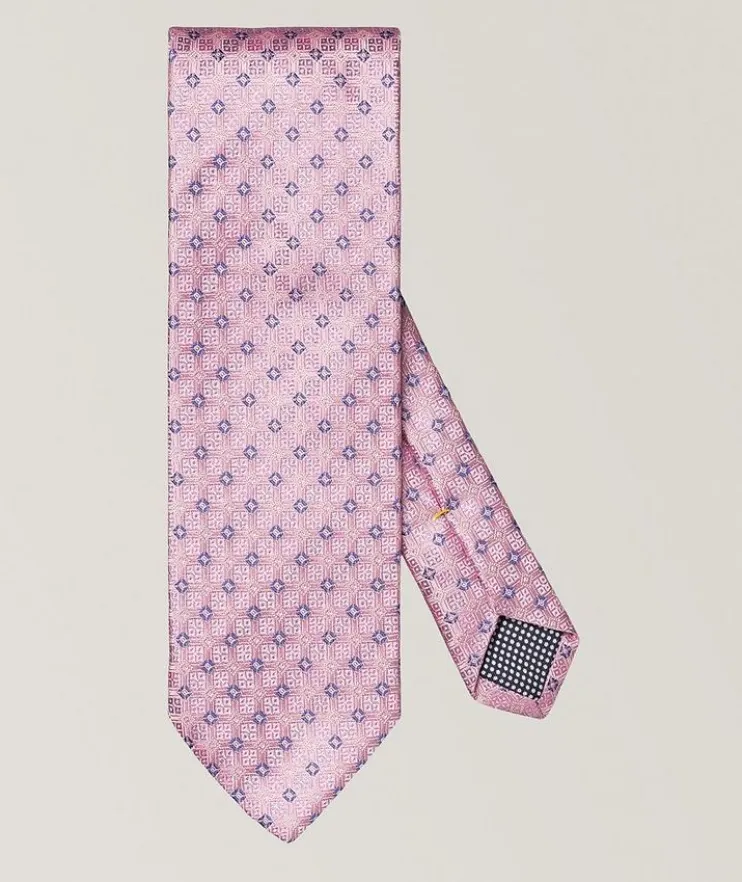 Geometric Woven Silk Tie