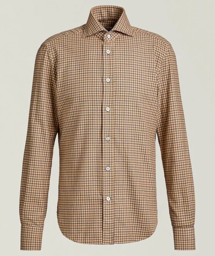 Gingham Check Brushed Cotton Shirt