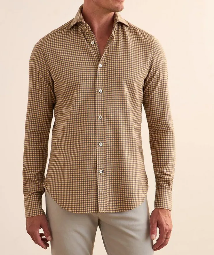 Gingham Check Brushed Cotton Shirt