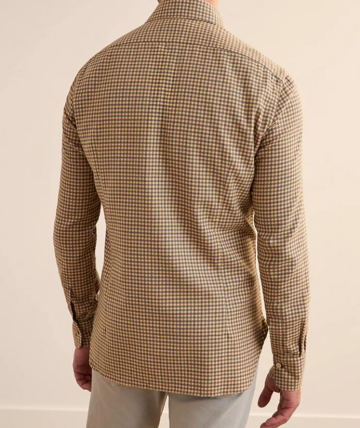 Gingham Check Brushed Cotton Shirt