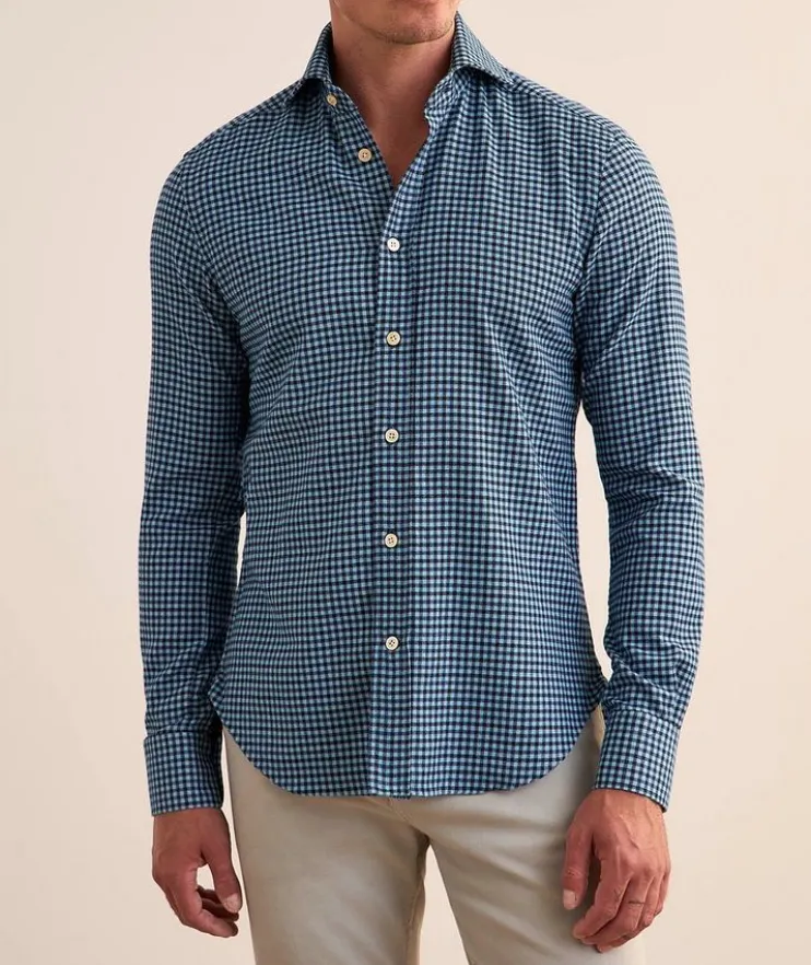 Gingham Check Brushed Cotton Shirt