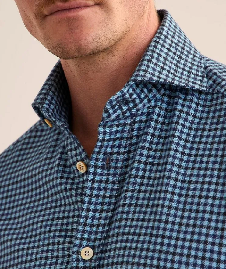 Gingham Check Brushed Cotton Shirt