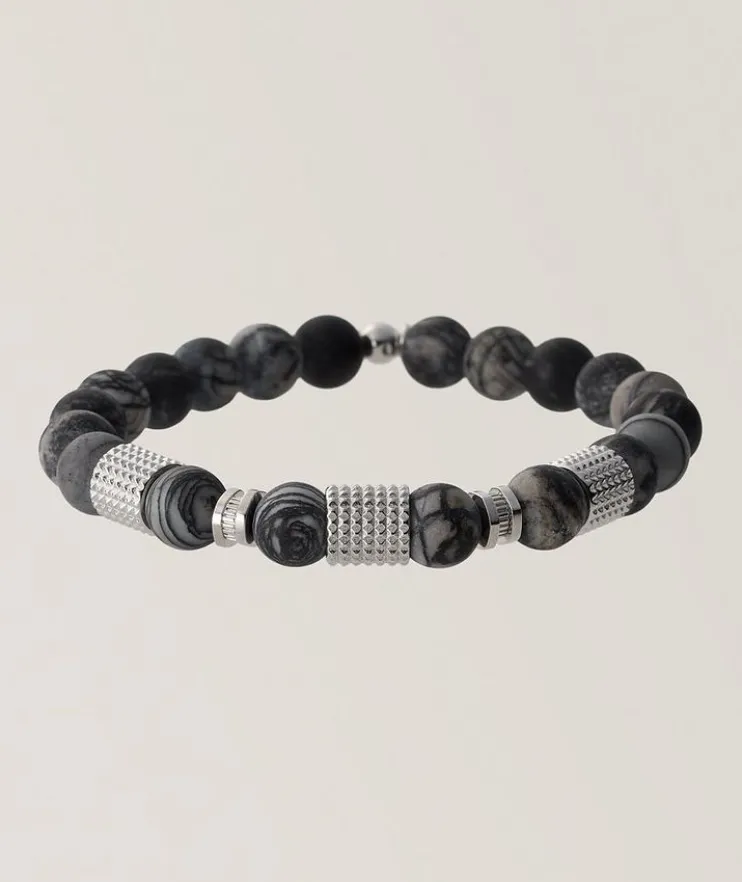 Giza Tubo Semi-Precious Spiderweb Jasper Bracelet