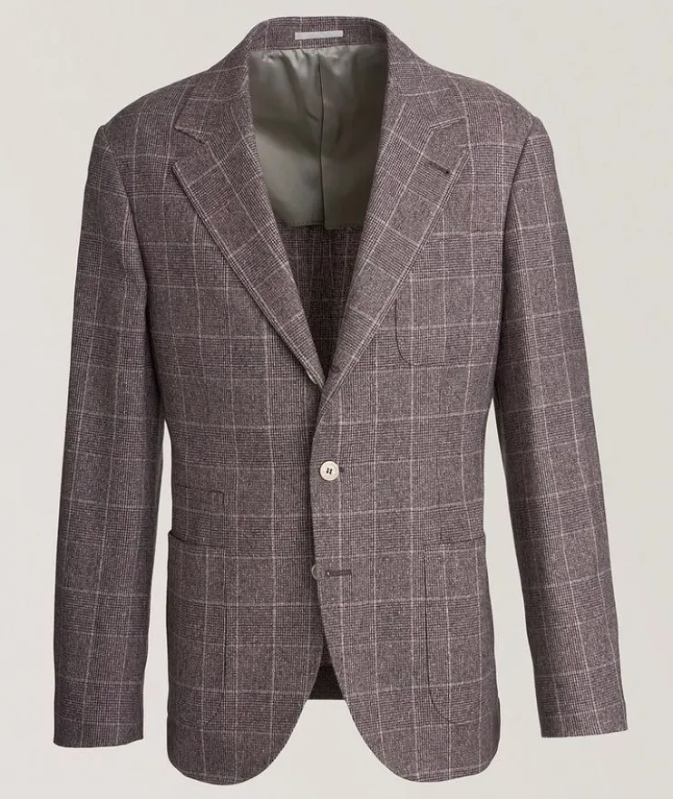 Glen Check Silk-Blend Sport Jacket