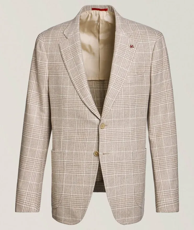 Glen Plaid Cashmere Sport Jacket