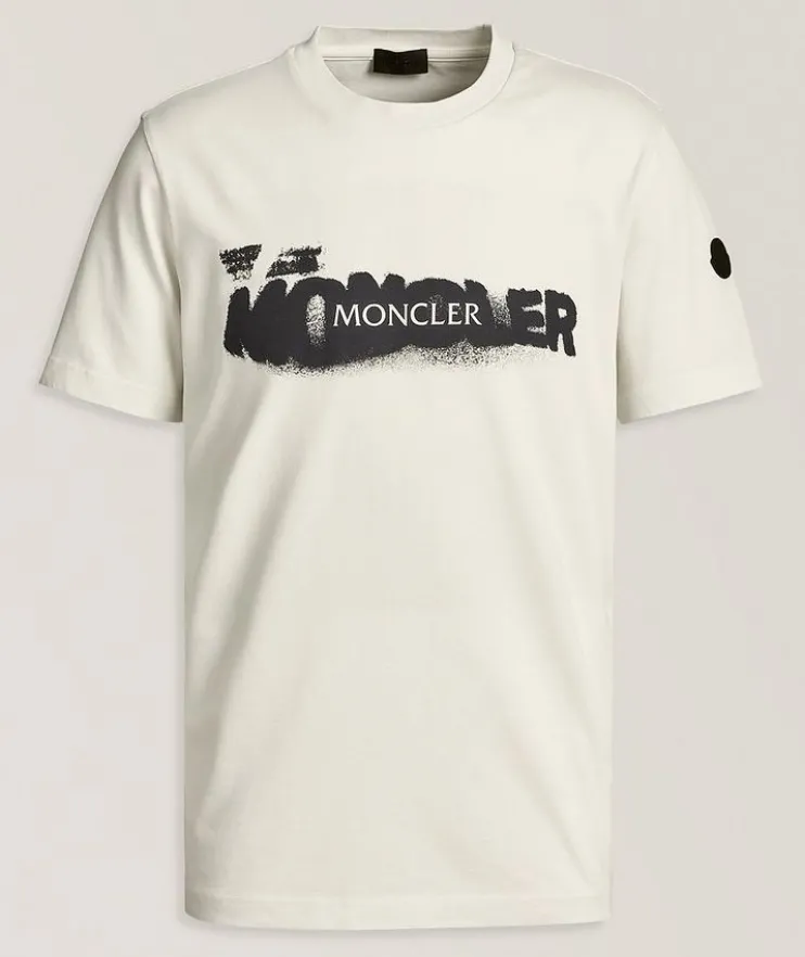 Graffiti Logo Print Cotton T-Shirt