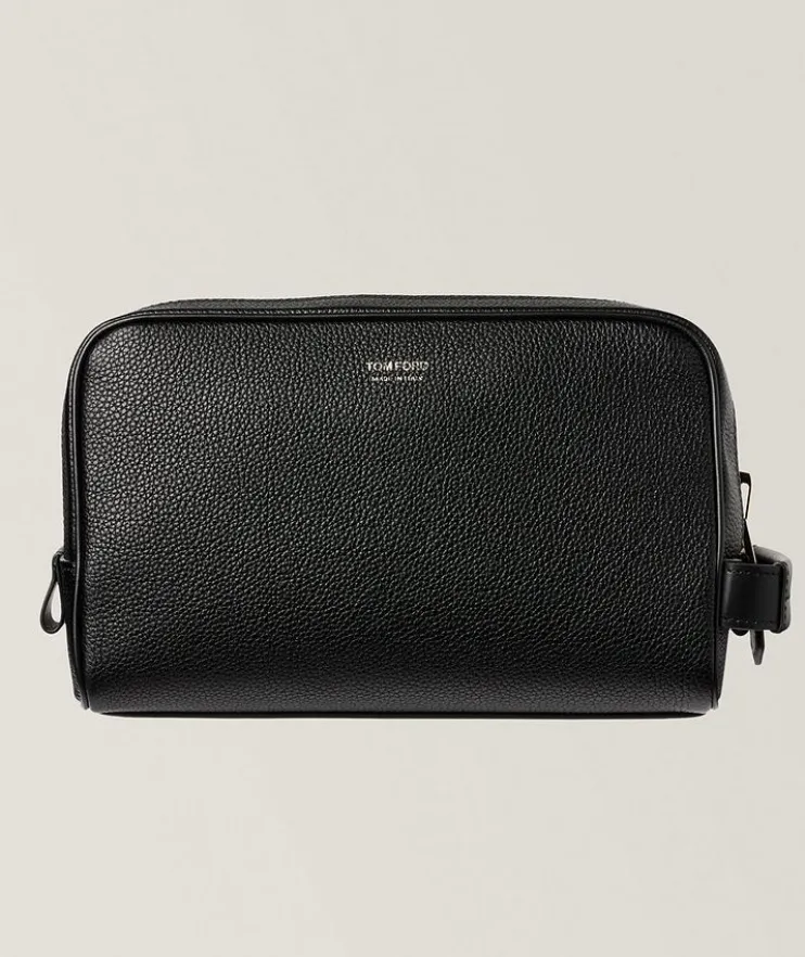 Grain Leather Toiletry Bag