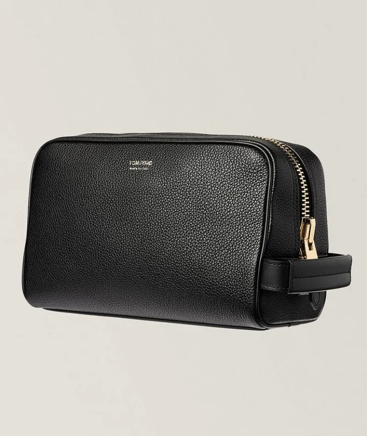 Grain Leather Toiletry Bag