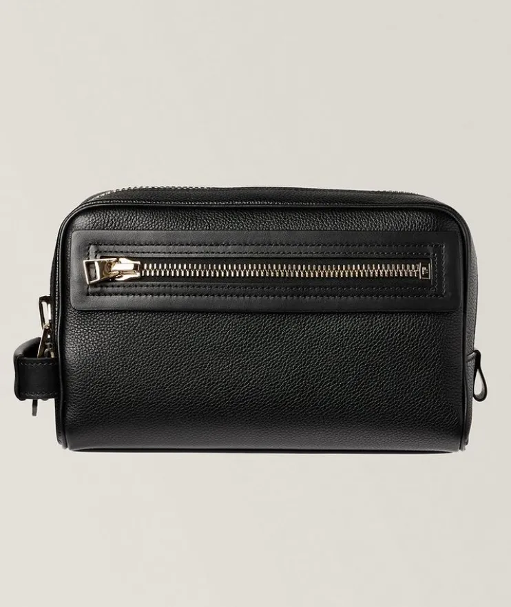 Grain Leather Toiletry Bag