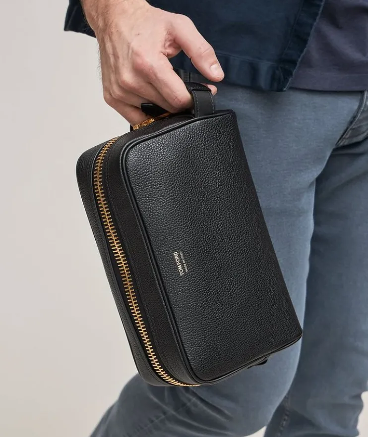 Grain Leather Toiletry Bag