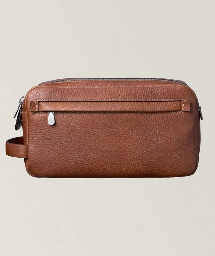 Grain Leather Toiletry Bag