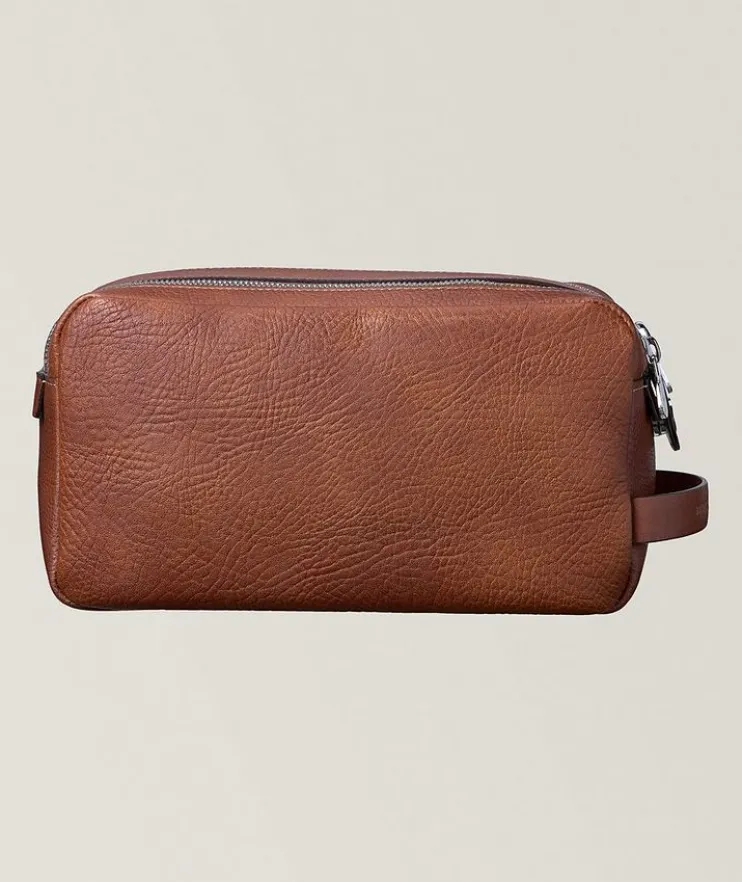 Grain Leather Toiletry Bag