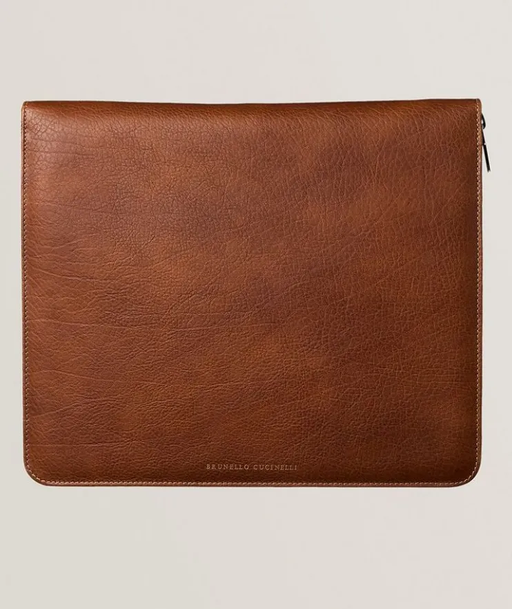 Grained Leather Attaché Case