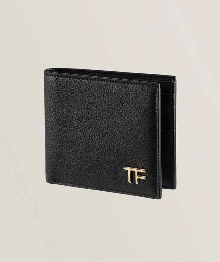 Grained Leather Bifold Wallet