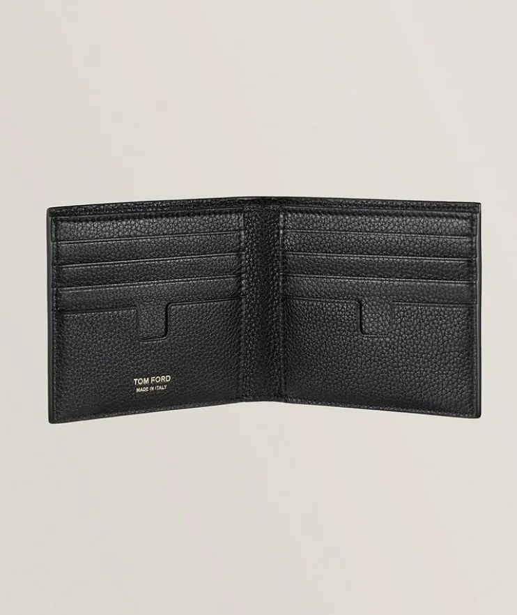 Grained Leather Bifold Wallet