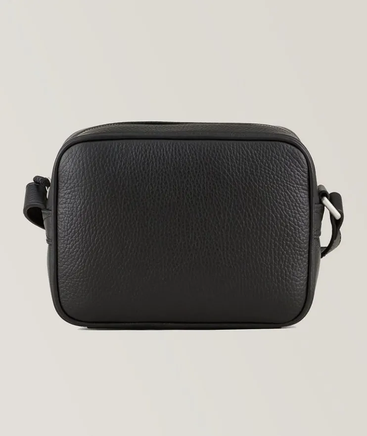 Grained Leather Messenger Bag