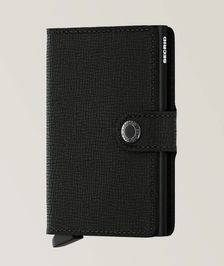 Grained Leather Mini Wallet