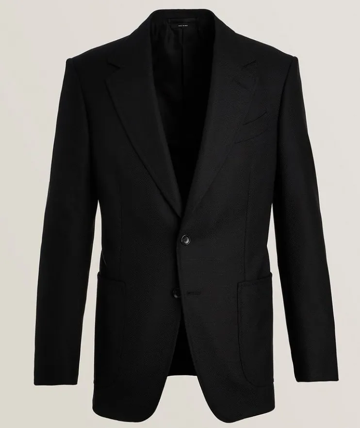 Grand Hopsack Wool-Mohair Sport Jacket