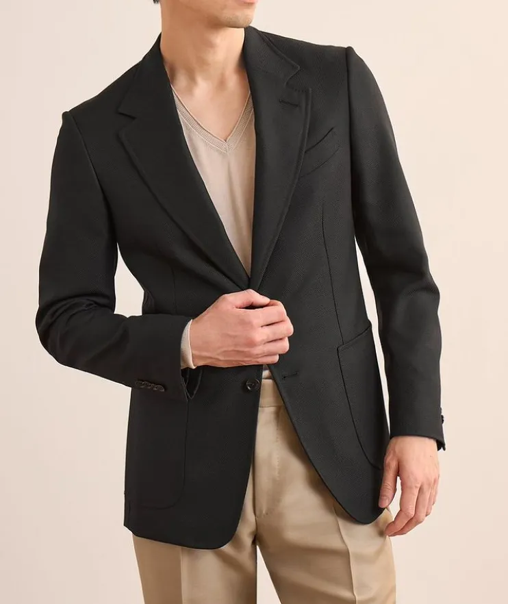 Grand Hopsack Wool-Mohair Sport Jacket