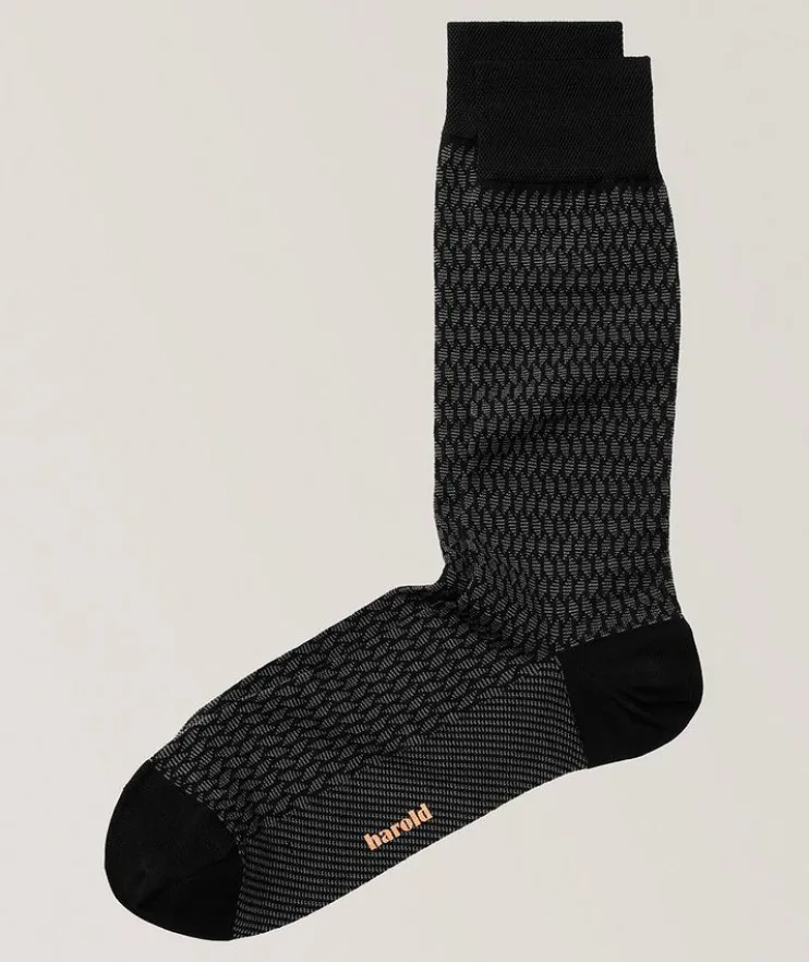 Grate Stretch-Cotton Socks