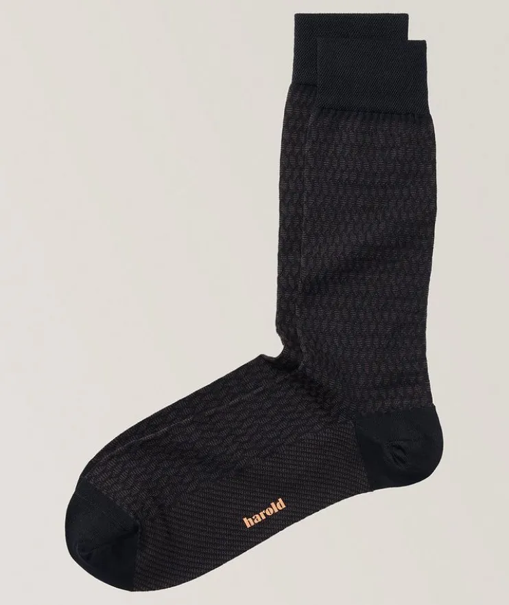 Grate Stretch-Cotton Socks
