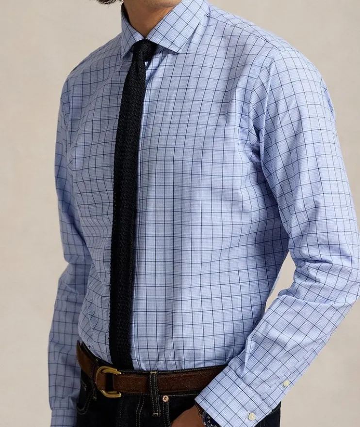 Grid Cotton Poplin Shirt