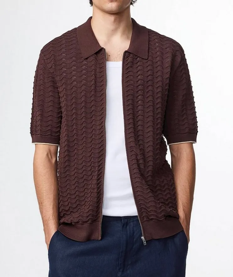 Gustav Full-Zip Polo Shirt