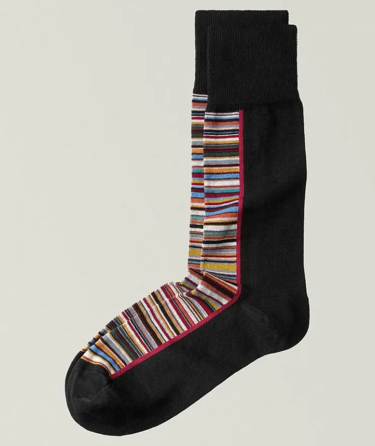 Half Signature Stripe Socks