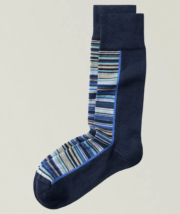 Half Signature Striped Socks