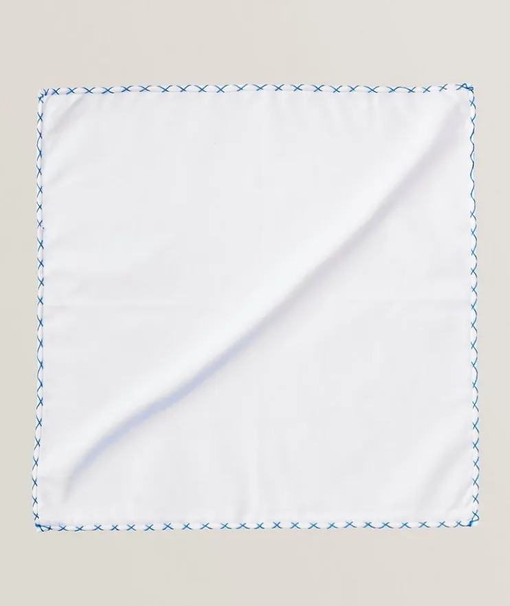 Hand-Stitched Cotton Pocket Square