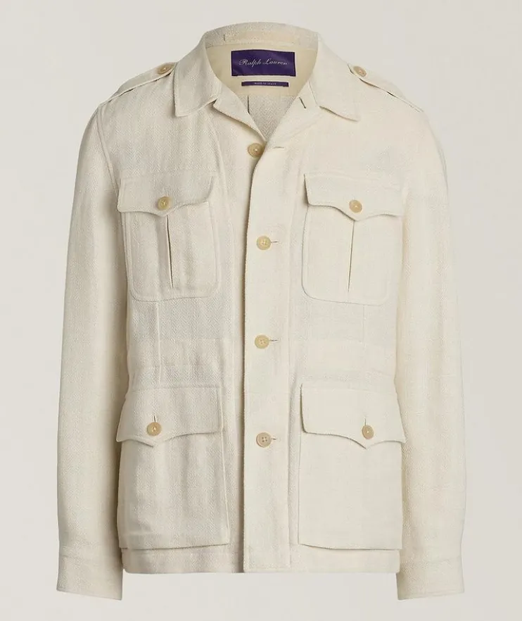 Hand-Tailored Linen-Blend Jacket