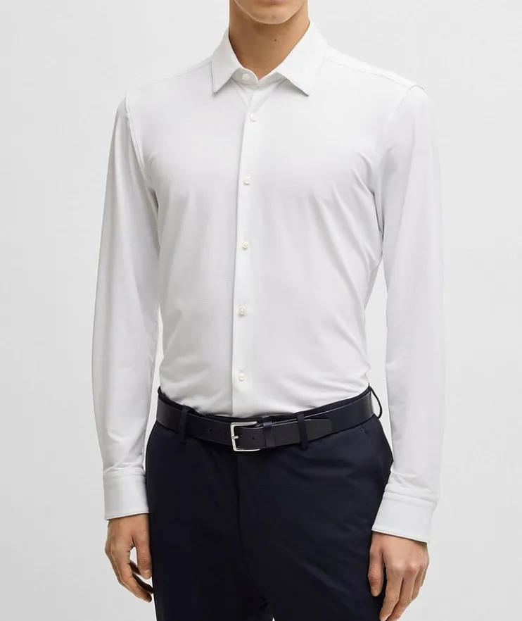 Hank Slim-Fit Jersey Dress Shirt