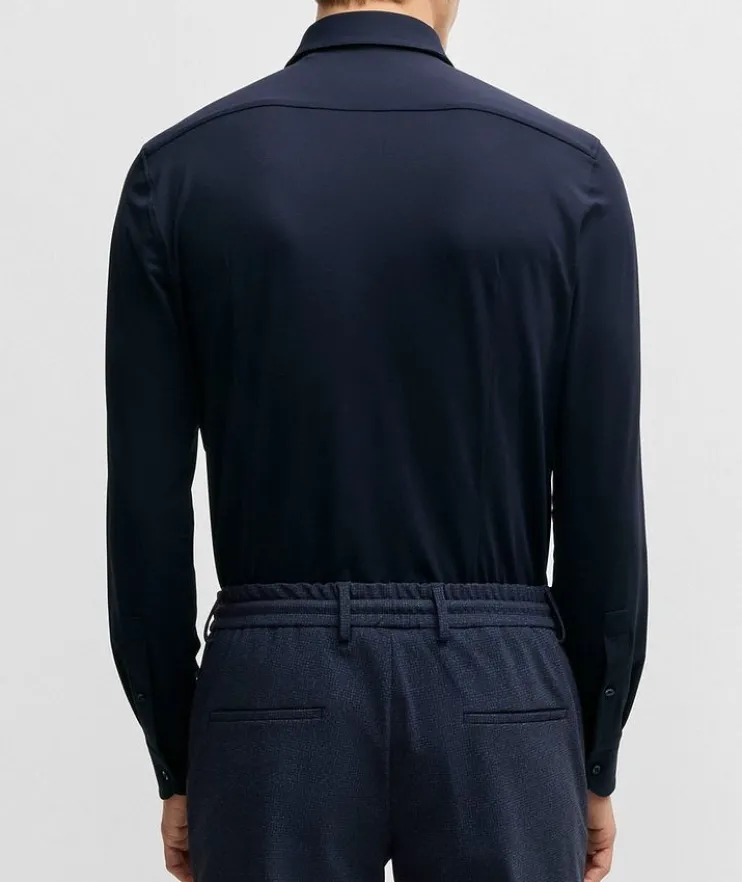 Hank Slim-Fit Jersey Dress Shirt