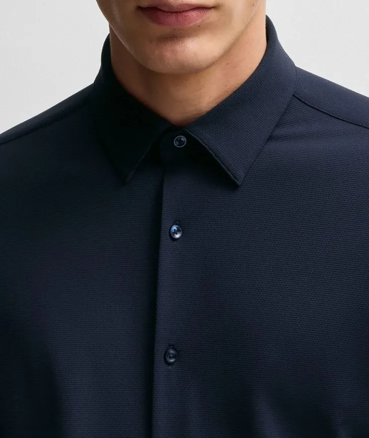 Hank Slim-Fit Jersey Dress Shirt