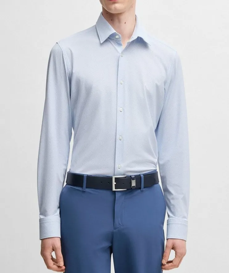 Hank Slim-Fit Jersey Dress Shirt