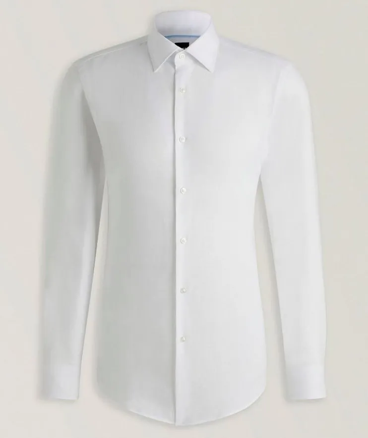Hank Slim-Fit Linen Dress Shirt