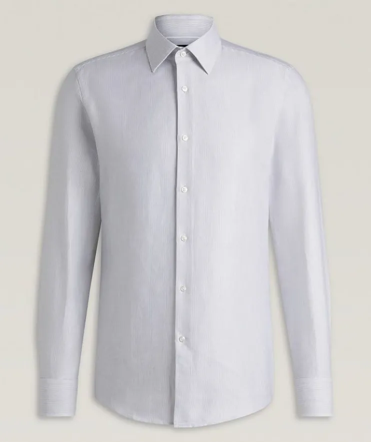 Hank Striped Cotton Twill Shirt