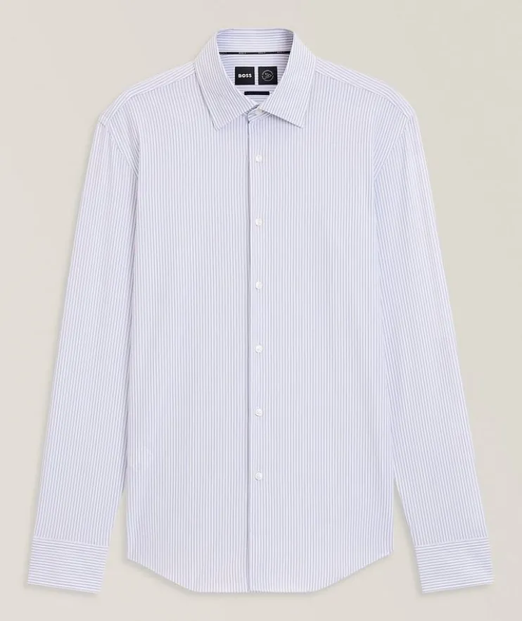 Hank Striped Performance-Stretch Dress Shirt