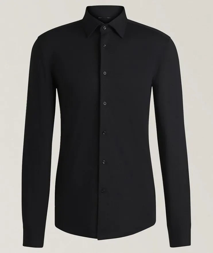 Hank Textured Jersey Dress Shirt