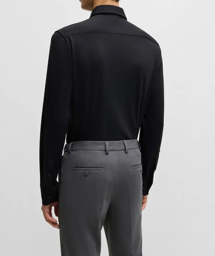 Hank Textured Jersey Dress Shirt