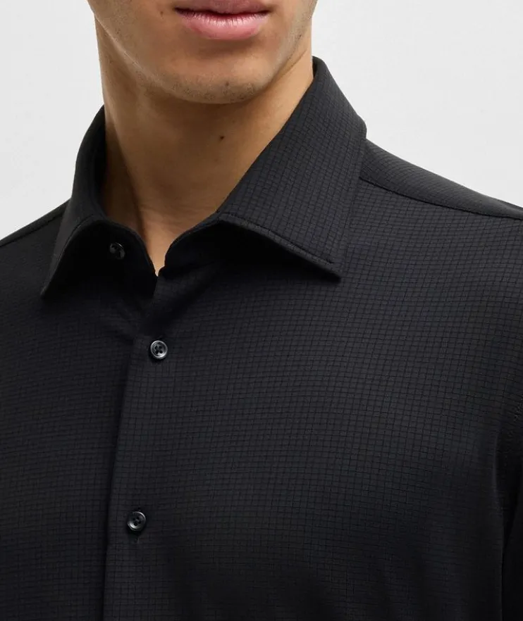 Hank Textured Jersey Dress Shirt