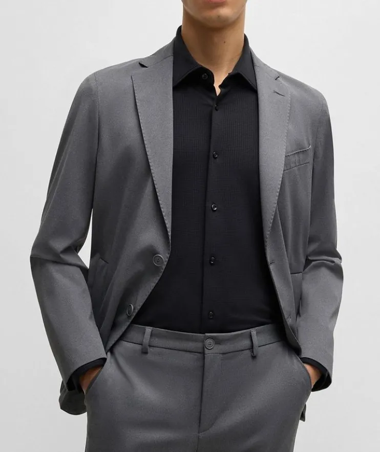 Hank Textured Jersey Dress Shirt