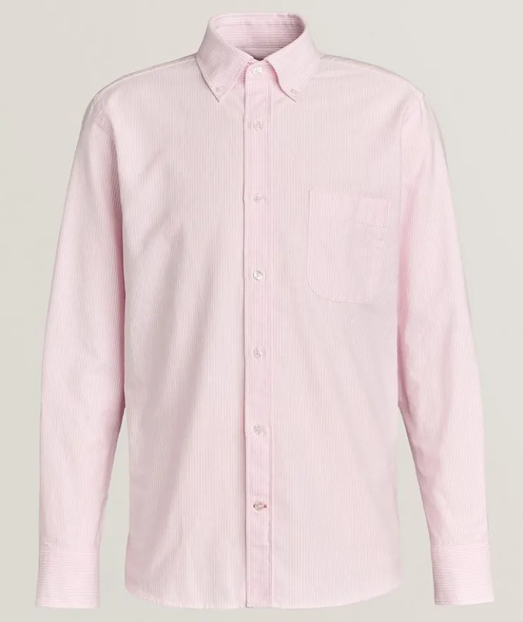 Harrison Striped Cotton Oxford Shirt