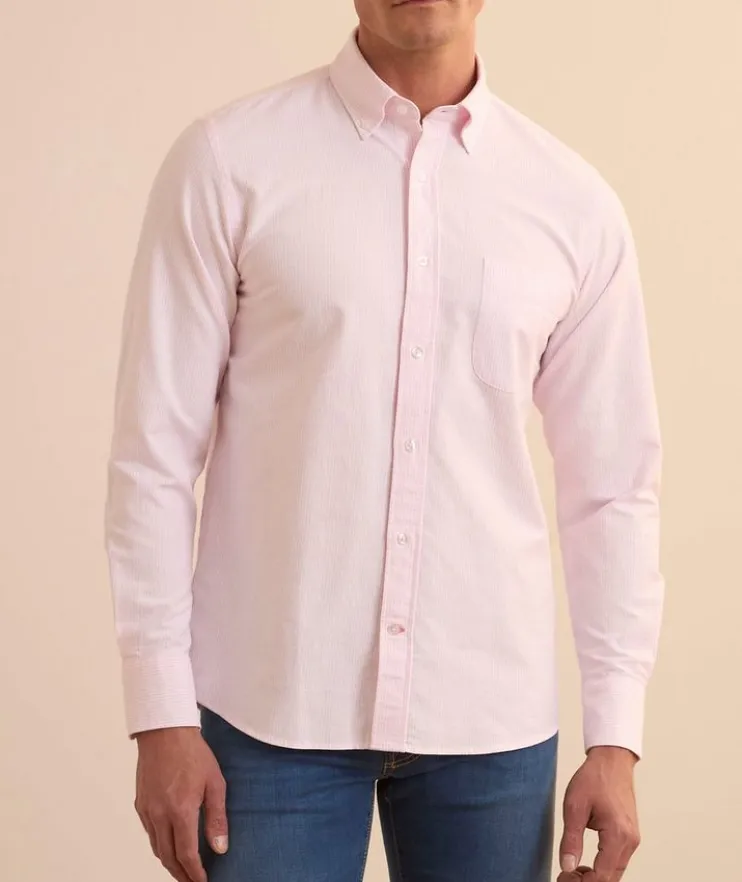 Harrison Striped Cotton Oxford Shirt