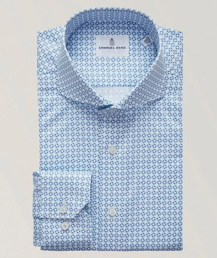 Harvard Geometric Luxury Twill Dress Shirt