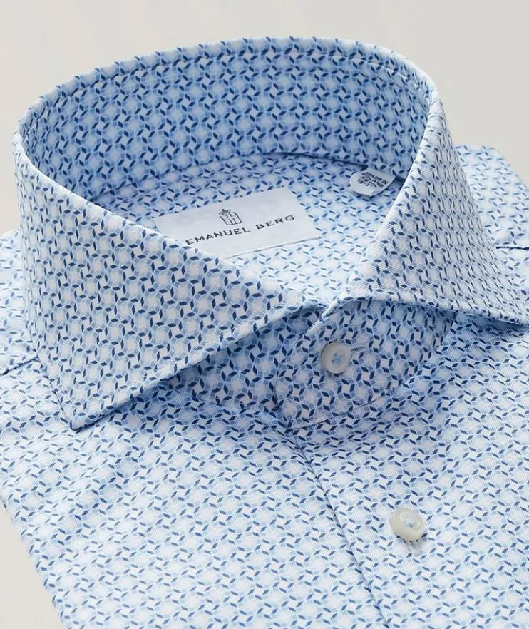 Harvard Geometric Luxury Twill Dress Shirt