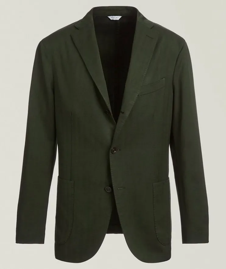 Herringbone Garment Dyed Sport Jacket