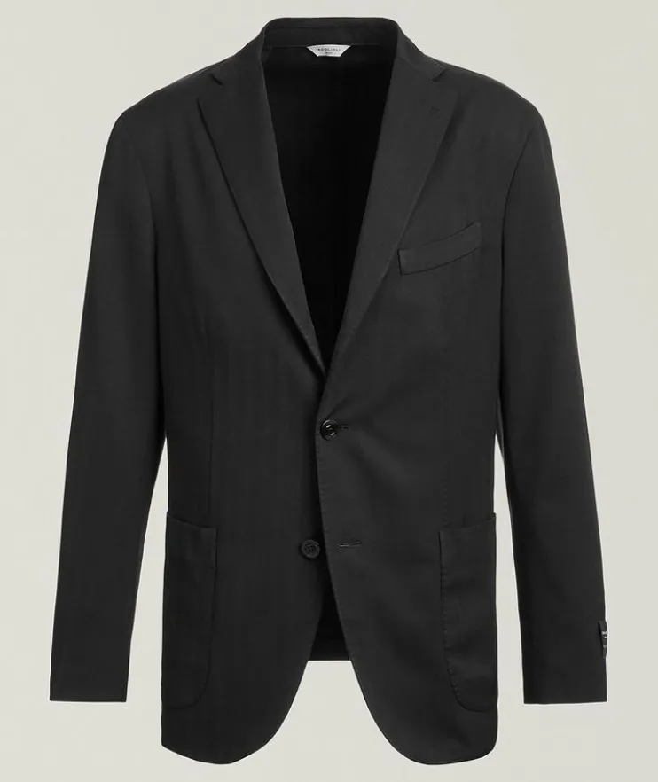 Herringbone Garment Dyed Sport Jacket