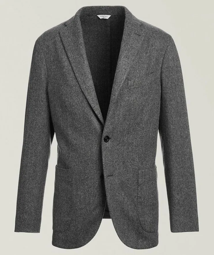 Herringbone Garment Dyed Sport Jacket